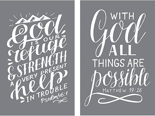 Miniatura 1 de A Maker's Studio - Paquete de 2 hojas de plantillas de malla adhesiva reutilizables, ideales para manualidades y manualidades, adecuadas para