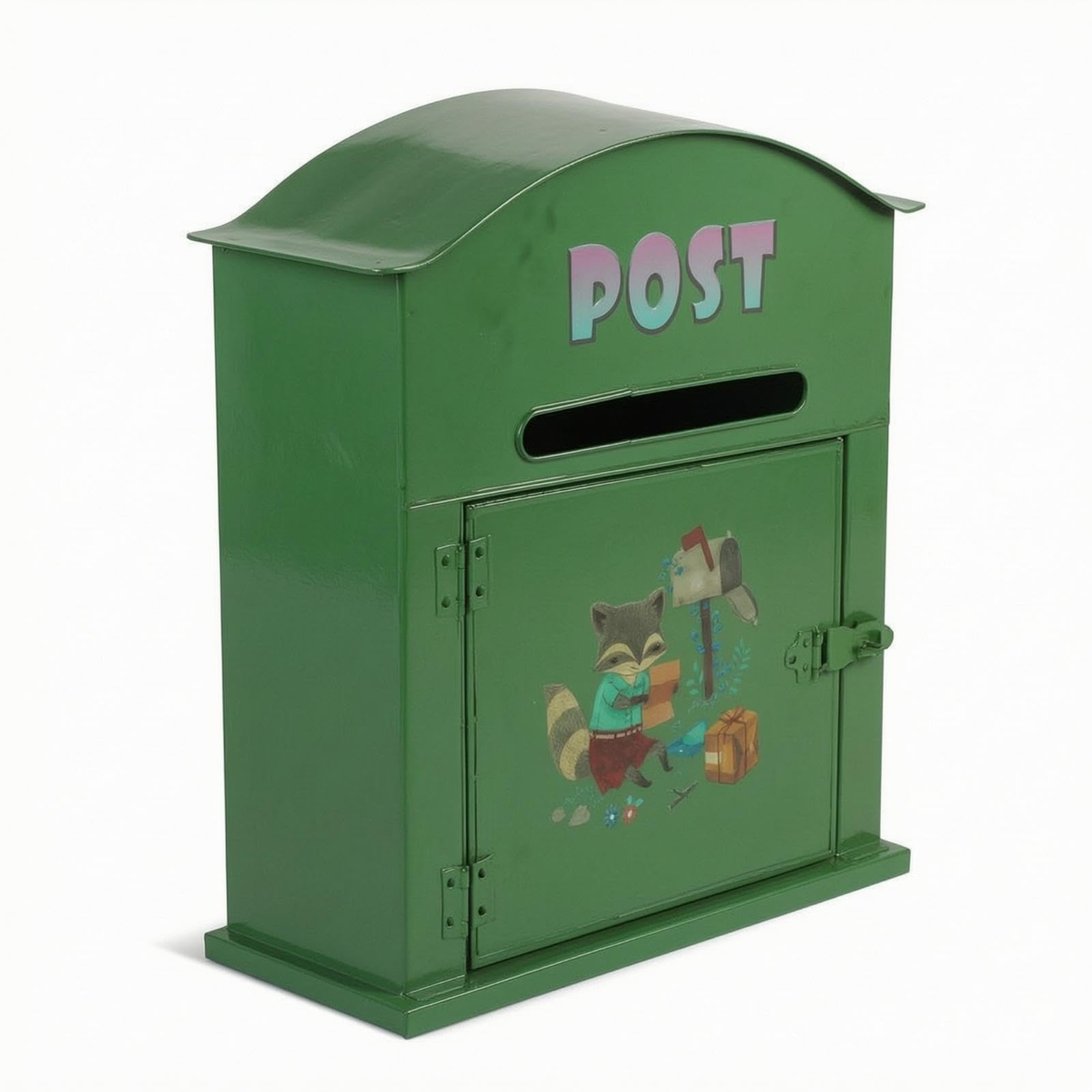 Mailbox with Wildlife Illustration Design Vintage Wall-Mounted Mailbox Retro for Homeowners, Entryway, Patio, Garden-image-2