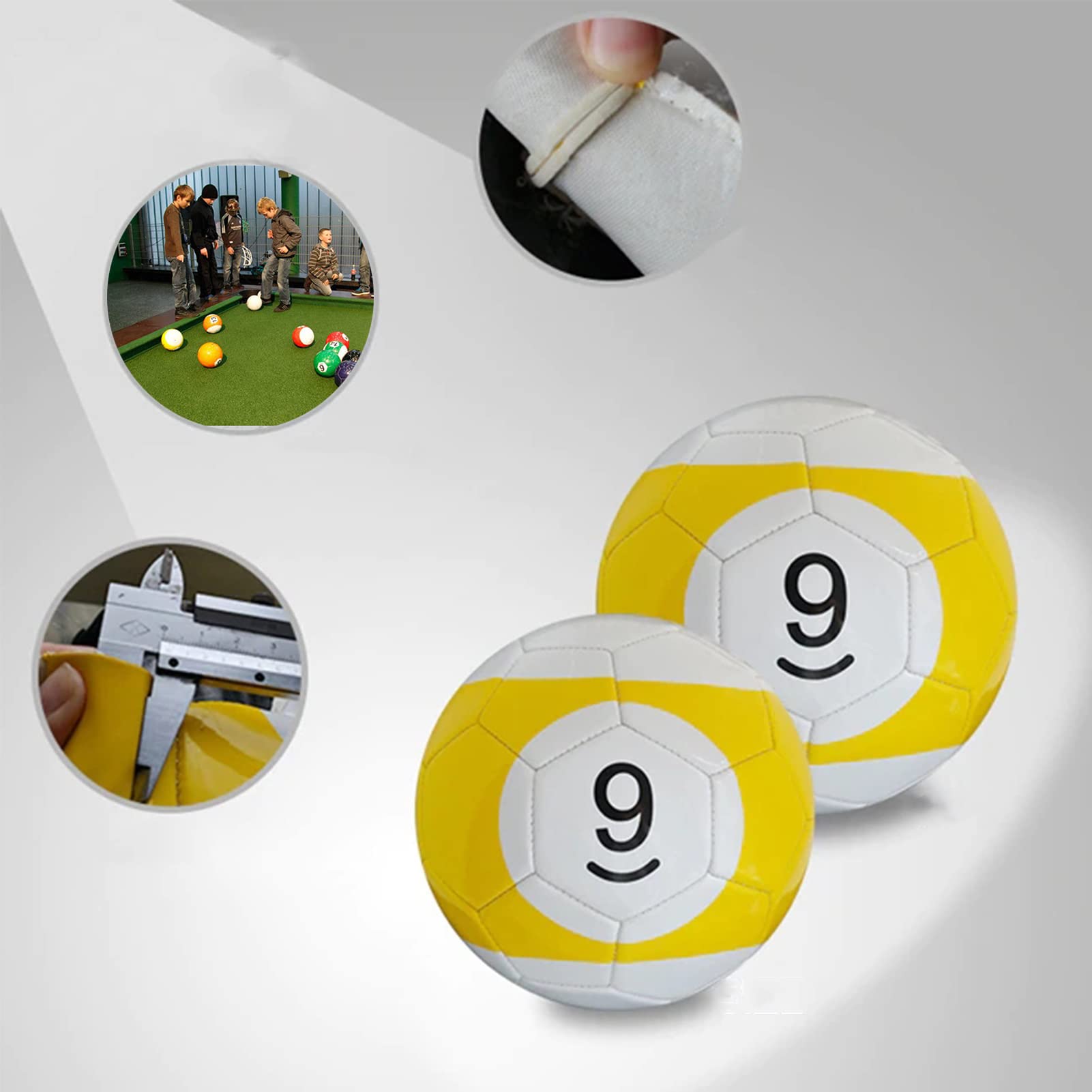 EviKoo Fußball Profi Billard Kugel Set Billardkugeln Snooker Kugeln Fußball Trainingsset Spielunterhaltung Poolball für Erwachsene im Freien, Geschenk,7.9inch