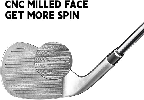 Miniatura 16 de MAZEL M2-1/2 Series Cuña de golf forjada para hombres diestros – Cuña de golf individual 52 56 60 grados, cara fresada para más giro