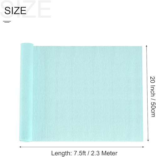 Miniatura 2 de MECCANIXITY Rollo de papel crepé de 7.5 pies de largo 20 pulgadas de ancho para ceremonia de boda, decoración de varios festivales grandes, azul