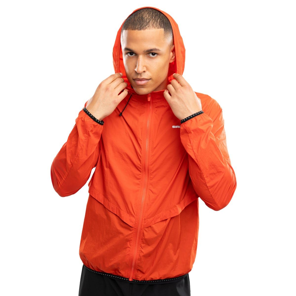 SIROKO Chaqueta cortavientos running fitness Bund Brick Rojo