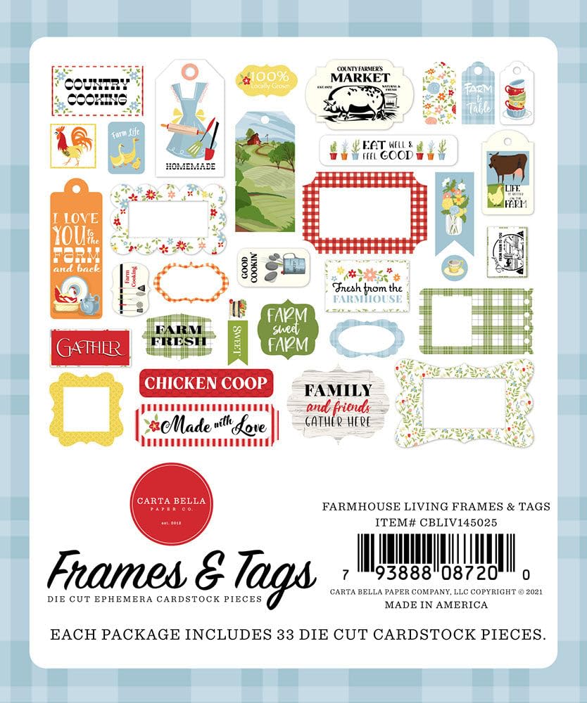 Carta Bella Paper Co. Farmhouse Living Frames & Tags