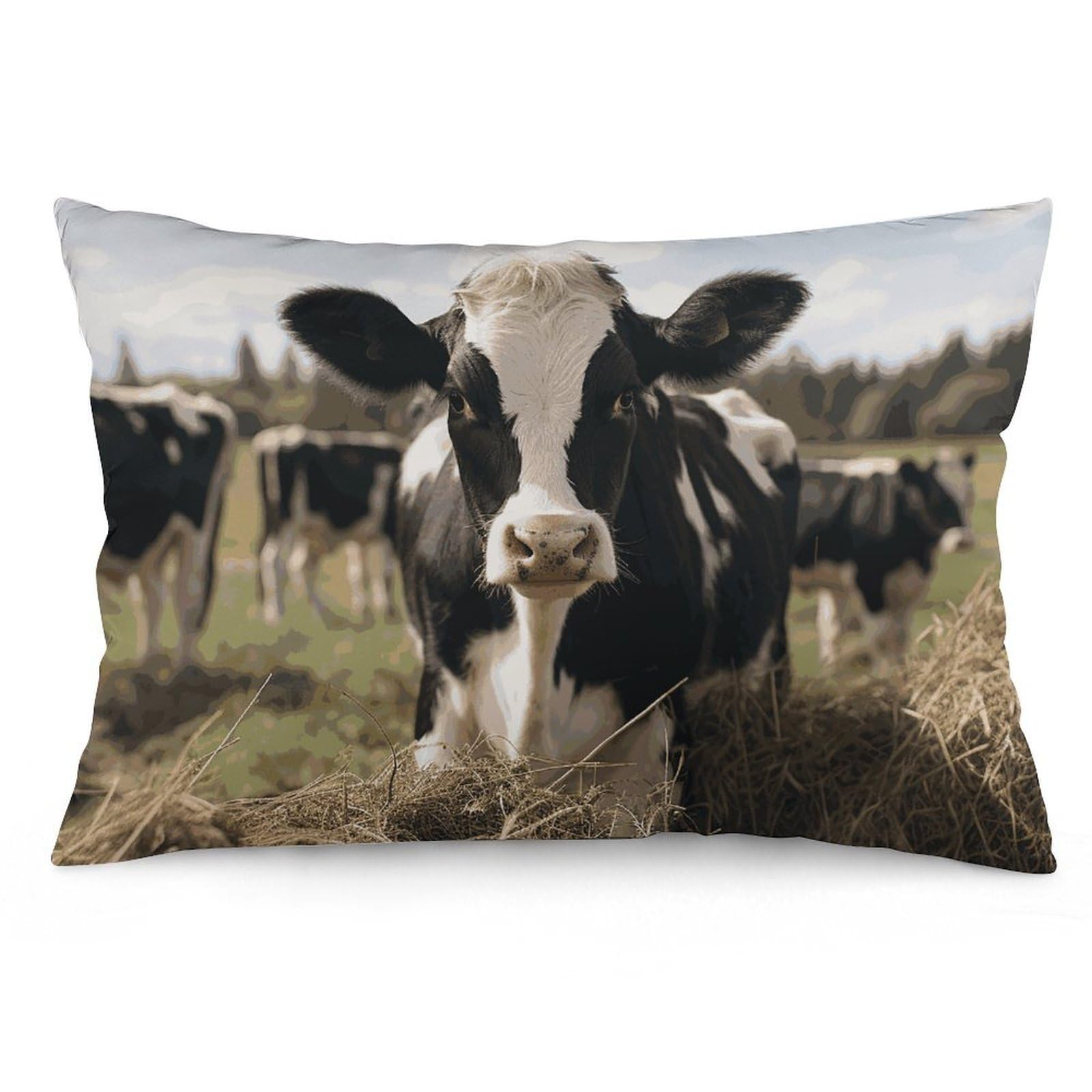 NTVOWPZO 2 Pack Decoration Throw Pillow Covers 16 "x24 Pillowcases Covers Cute Cows Pillowcases Modern Farmhouse Home Decor Sofa Cushions Covers for Couch Bed Living Room