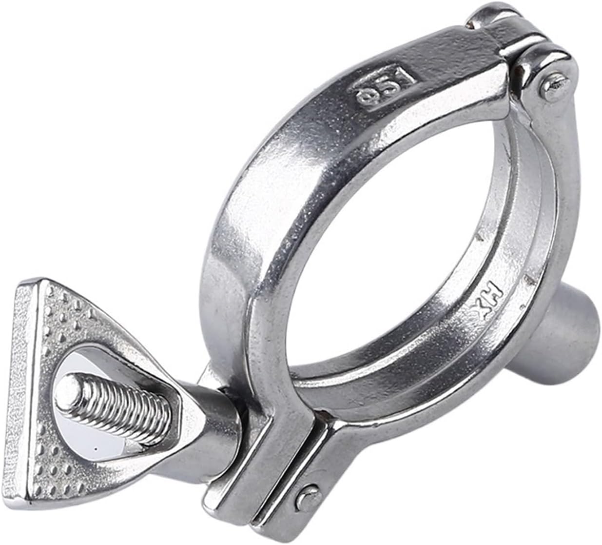Ceiling Mount Pipe Support 19-102mm 304 Stainless Steel Sanitary Pipe Holder Clamp Type Clips Support Tube Bracket(Fit 57mm OD Tube)
