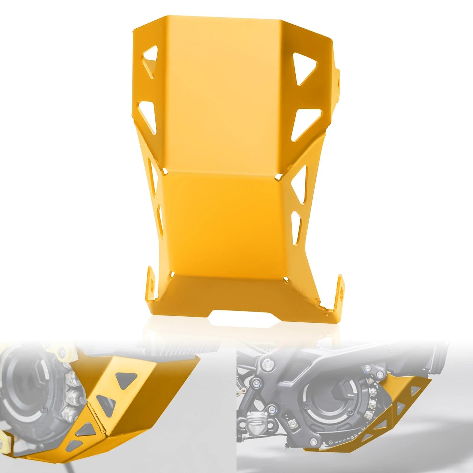 Janice Skid Plate Engine Protector Cover Lower Mudguard Compatible with Segway X260 X160 Light Bee S X Electric Bike Ebike Under Frame Guard(Gold)