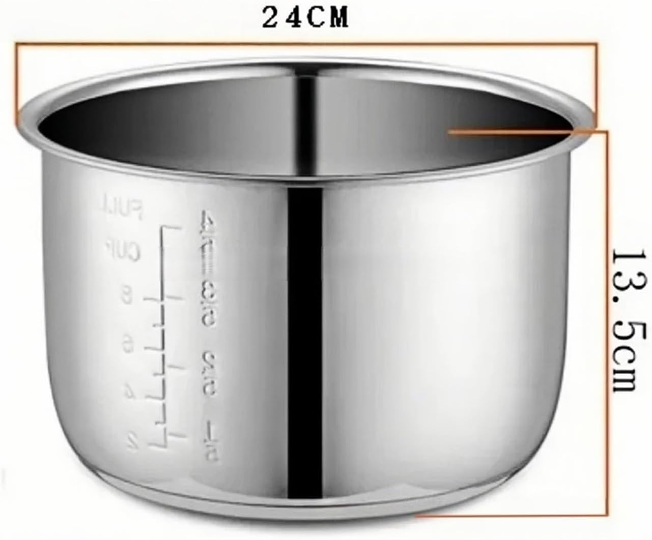 MiJob 5L Electric Pressure Cooker Liner Inner Bowls Multicooker Bowl Stainless Steel Tank for Cooking Soup Porridge