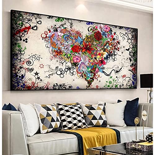 Art affiche et impression sur toile grand format 40x80cm motif floral