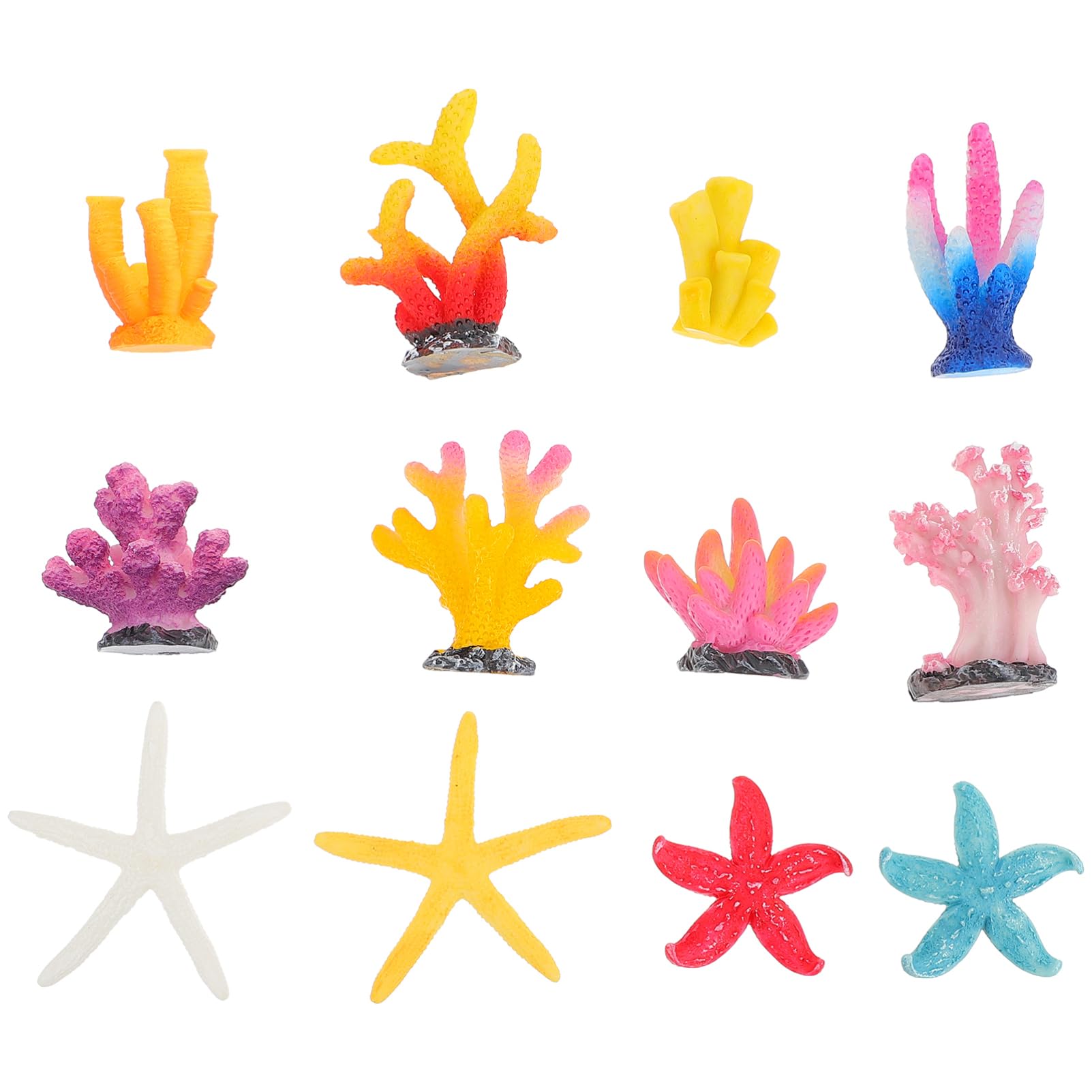 Parliky 12Pcs Aquatic Coral Decor for Office Aquarium Housewarming Present Lifelike Simulation Coral Decoration Vibrant Colors for Realistic Fish Tank Aesthetics