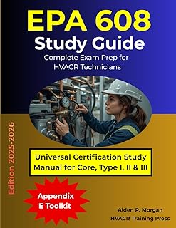 EPA 608 Study Guide: Complete Exam Prep for HVACR Technicians and Universal Certification: Study Manual with Updated Questions for Core, Type I, II, ... Exam Prep Press: Comprehensive Study Guides)