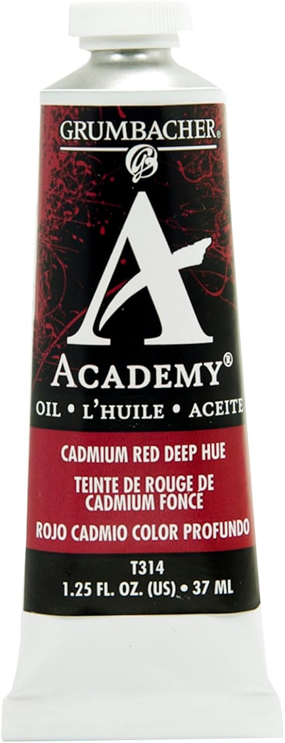 Grumbacher Academy Oil Paint, 150 ml/5.07 oz, Grumbacher Red