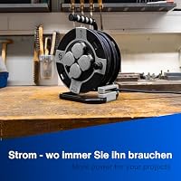 REV Kabeltrommel EX 50m Outdoor, IP44, 4 Steckdosen, grau – Ansicht 9