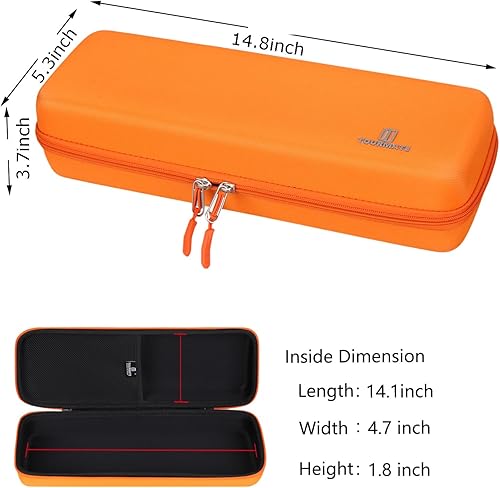 Miniatura 4 de Estuche rígido de almacenamiento para Greatever Dry Snorkel Set, estuche de viaje para máscara de buceo antivaho, solo funda (naranja)