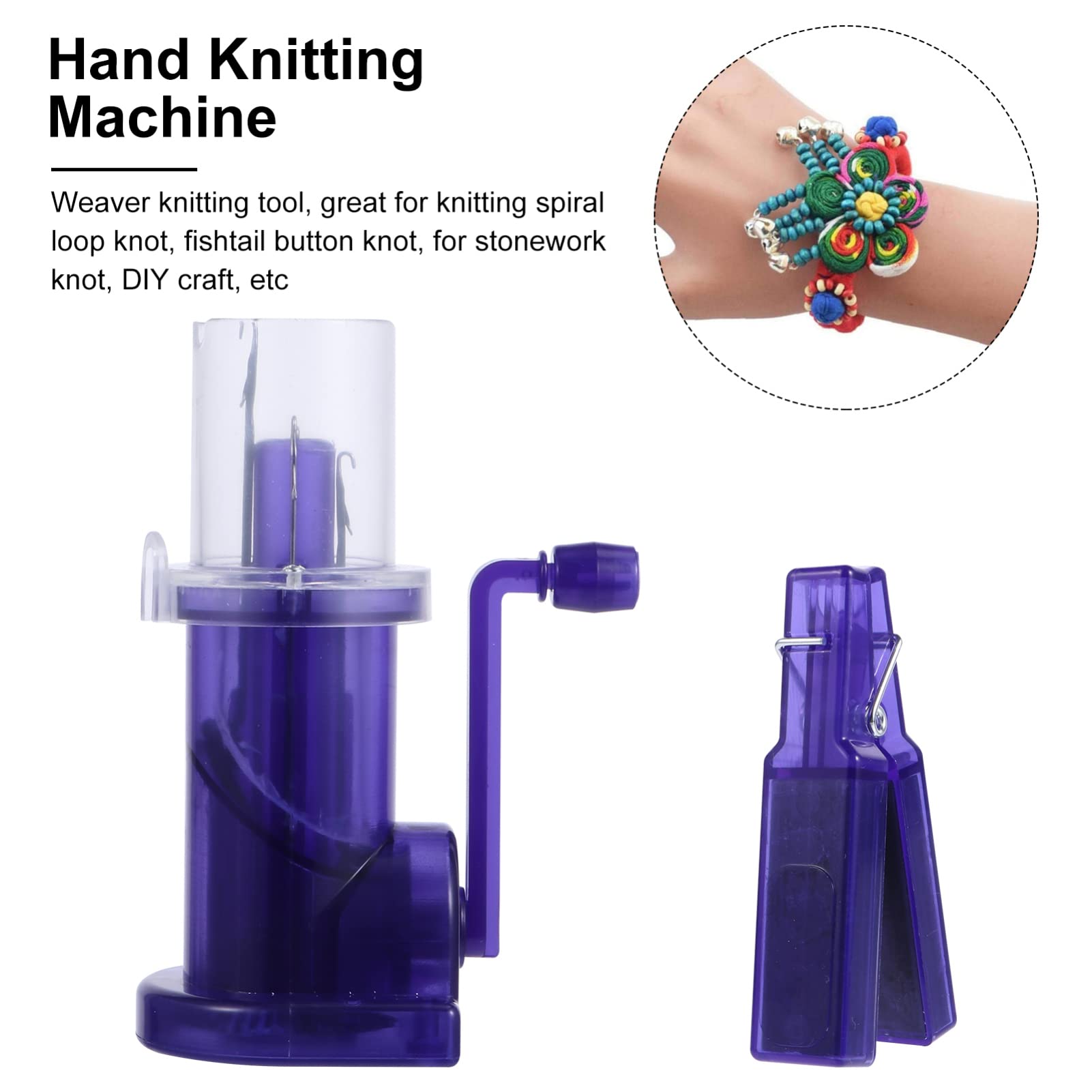 OSALADI 1Set DIY Hand Winding Machine Durable Knitting Tool for Bracelets and Crafts Easy Operation with Complete Instructions for Adults Efficient Weaving