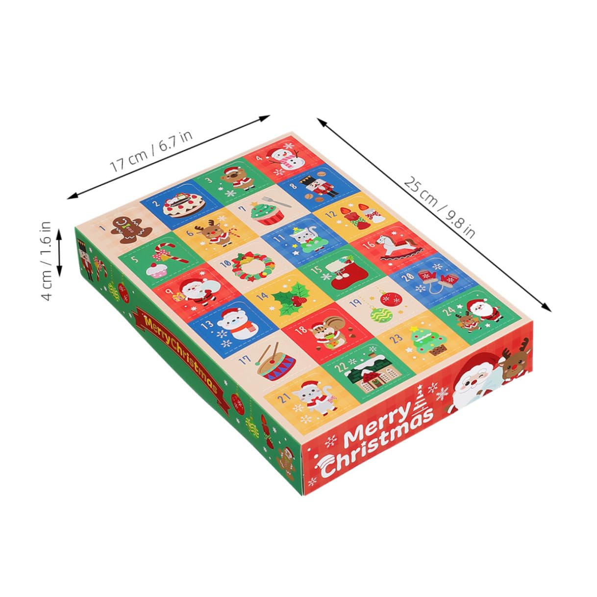 TOPBATHY 15piezas Caja de Regresiva Navideña Días Unidades Cajas de Papel para Calendario de Adviento Navideño DIY Hacer Dulces y Decoraciones Navideñas