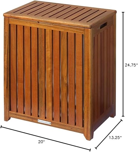 Miniatura 7 de Oceanstar Cesto para ropa de Spa de madera solida