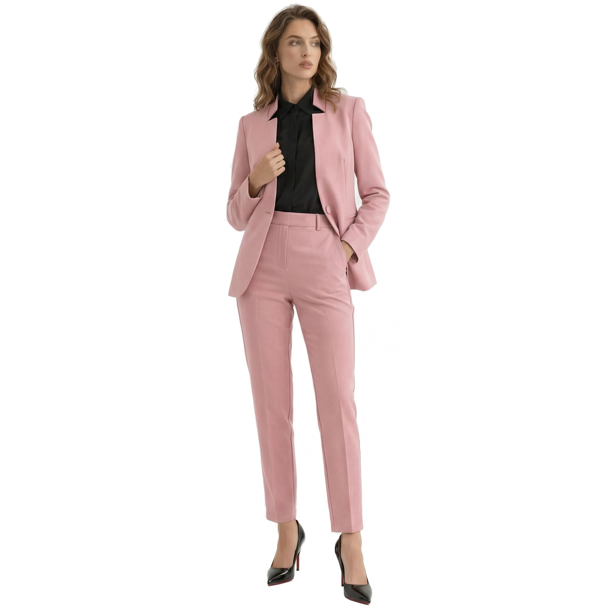Traje de Mujer Elegante con Chaqueta y Pantalón – Conjunto Formal para Oficina, Eventos y Negocios – Tailleur Mujer Ajustado y Cómodo