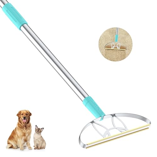 63“Ultra Long Carpet Rake by LINTPLUS-Heavy Duty Carpet Scraper &