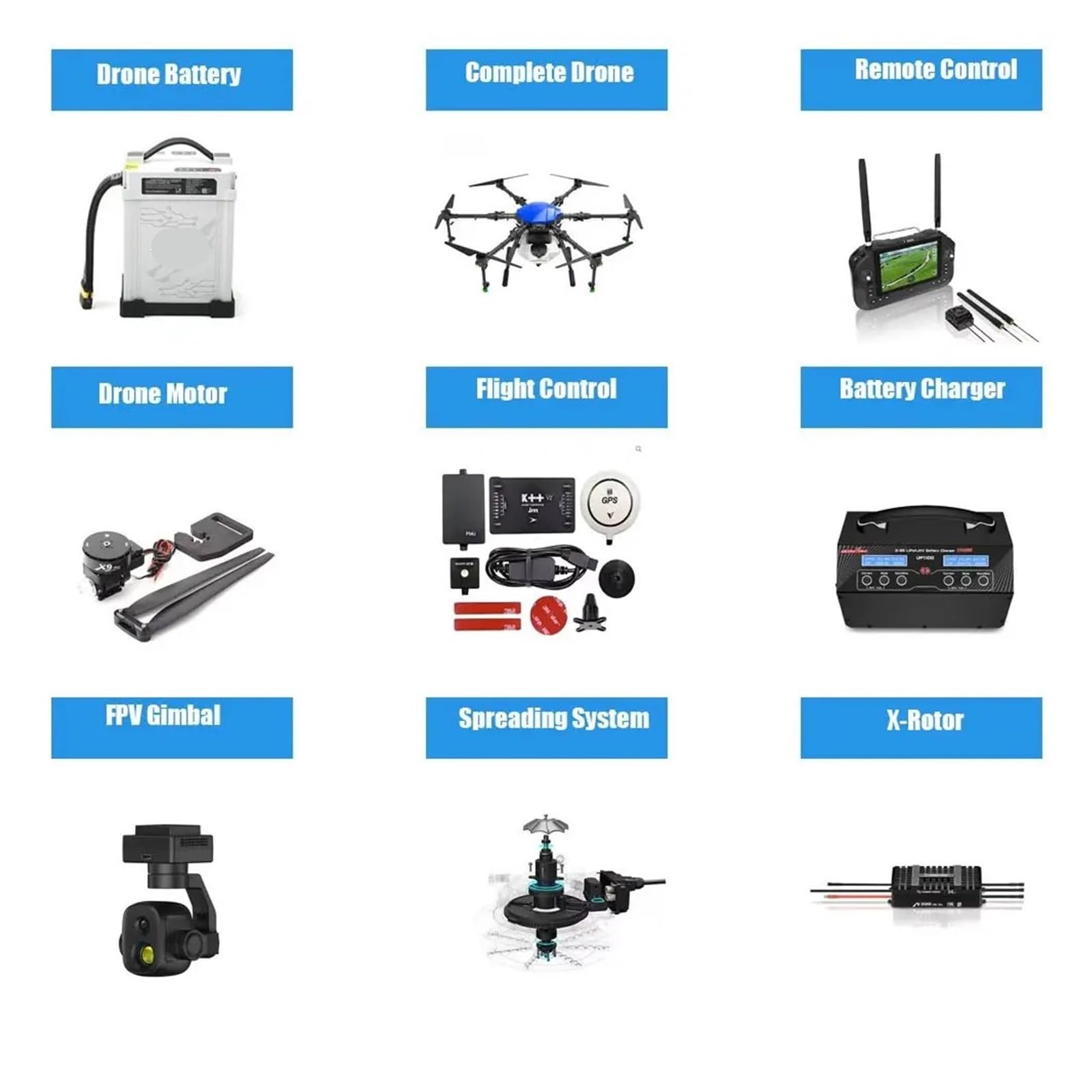 Motor sin escobillas MN4110 de bajo Ruido, Compatible con Dron VTOL multirotor ala Fija Mtow 4kg 5kg 6kg 8kg(KV300)