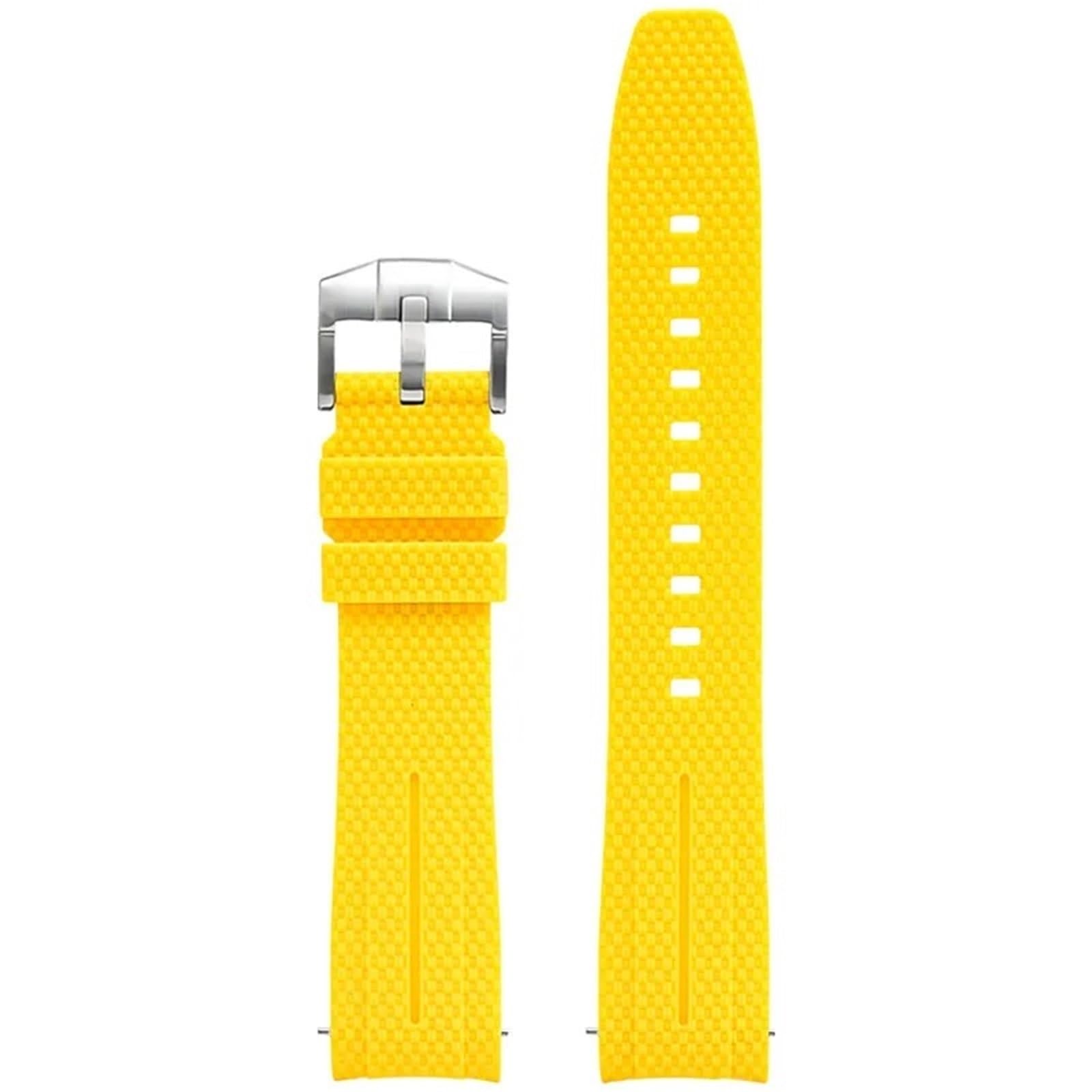 XMKT Cinturini per orologi universali da 20 mm per uomo e donna, in gomma, a sgancio rapido, con estremità curva