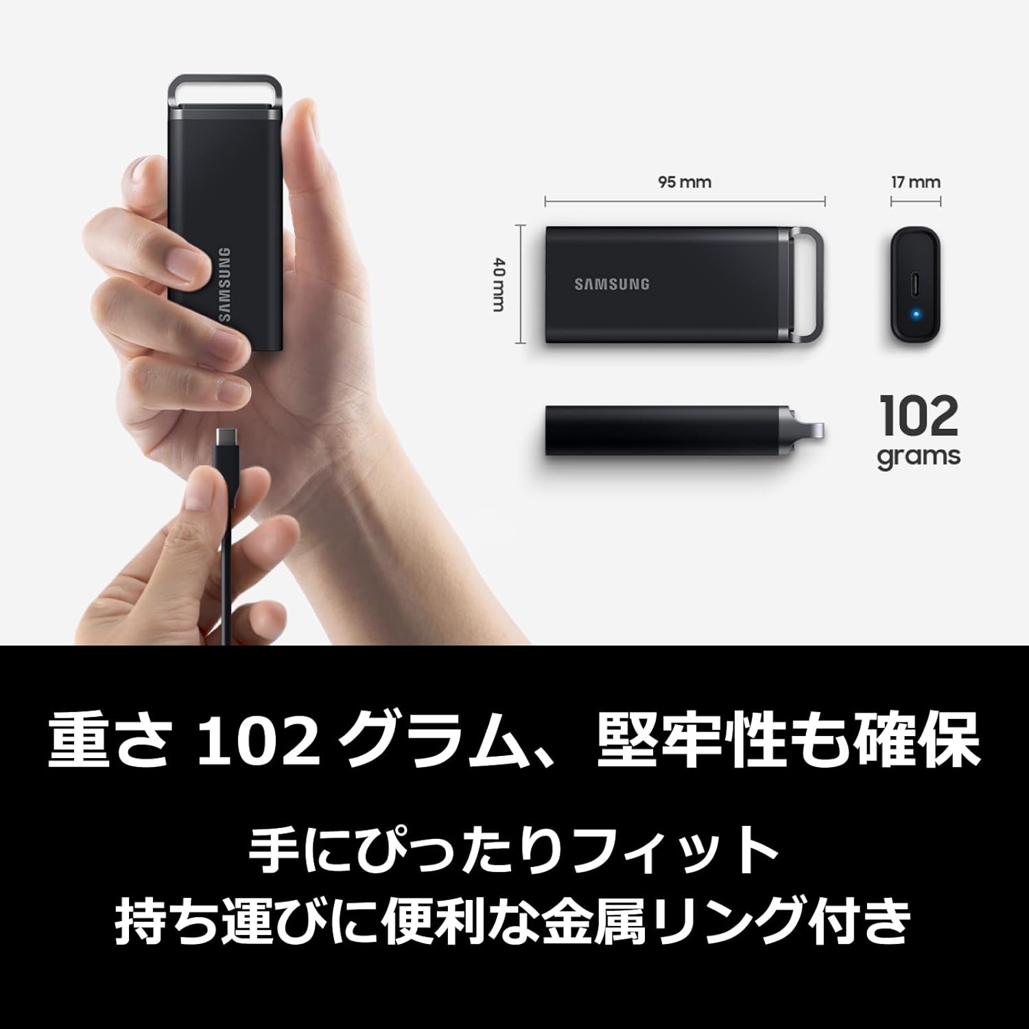 Samsung T5 EVO 2TB External SSD USB 3.2 Gen 1 MU-PH2T0S-IT/EC