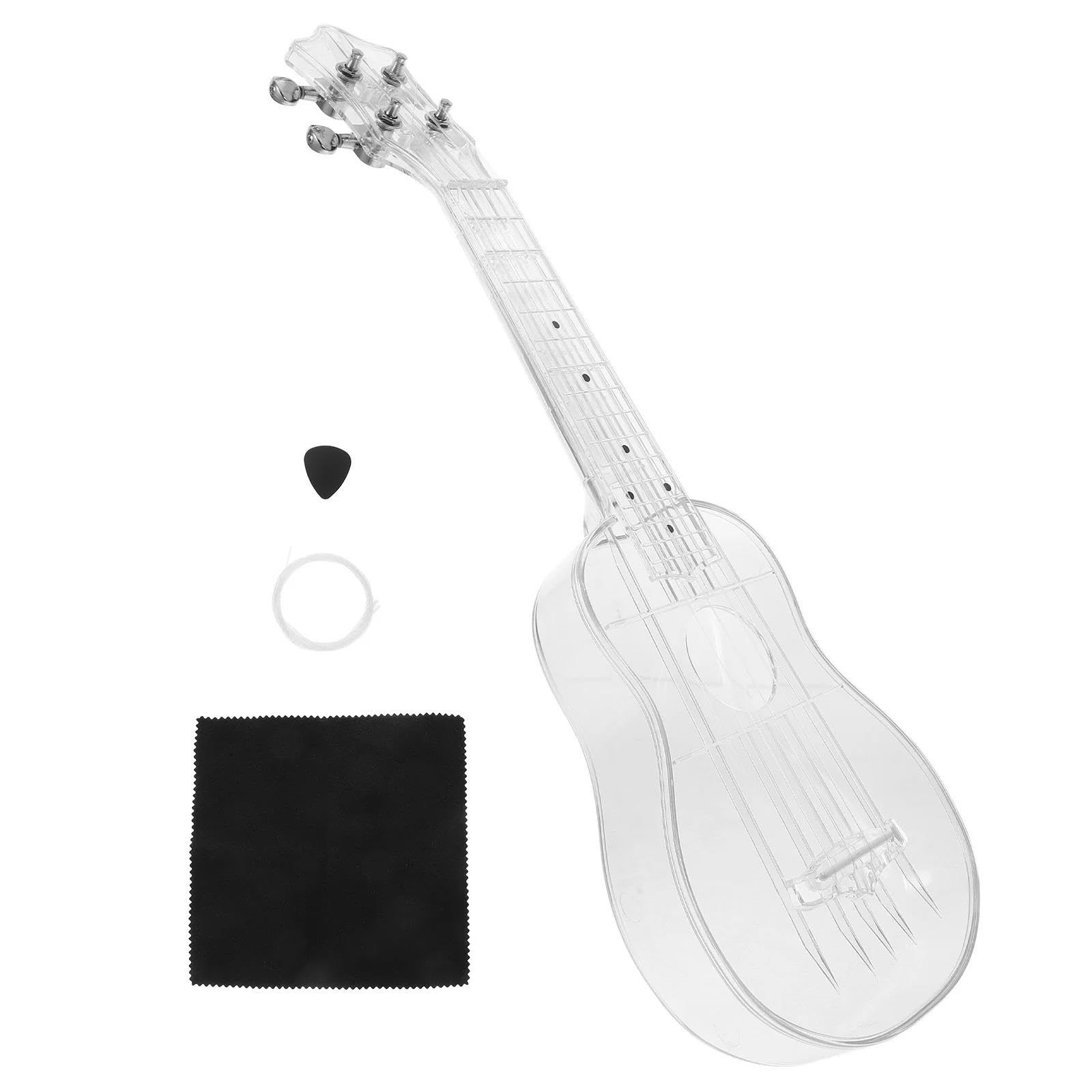 Ukulele 21calowy Przezroczysty Lekki Instrument Muzyczny Ukulele Dla Początkujących Dorosłych Przenośny Szykowny Design