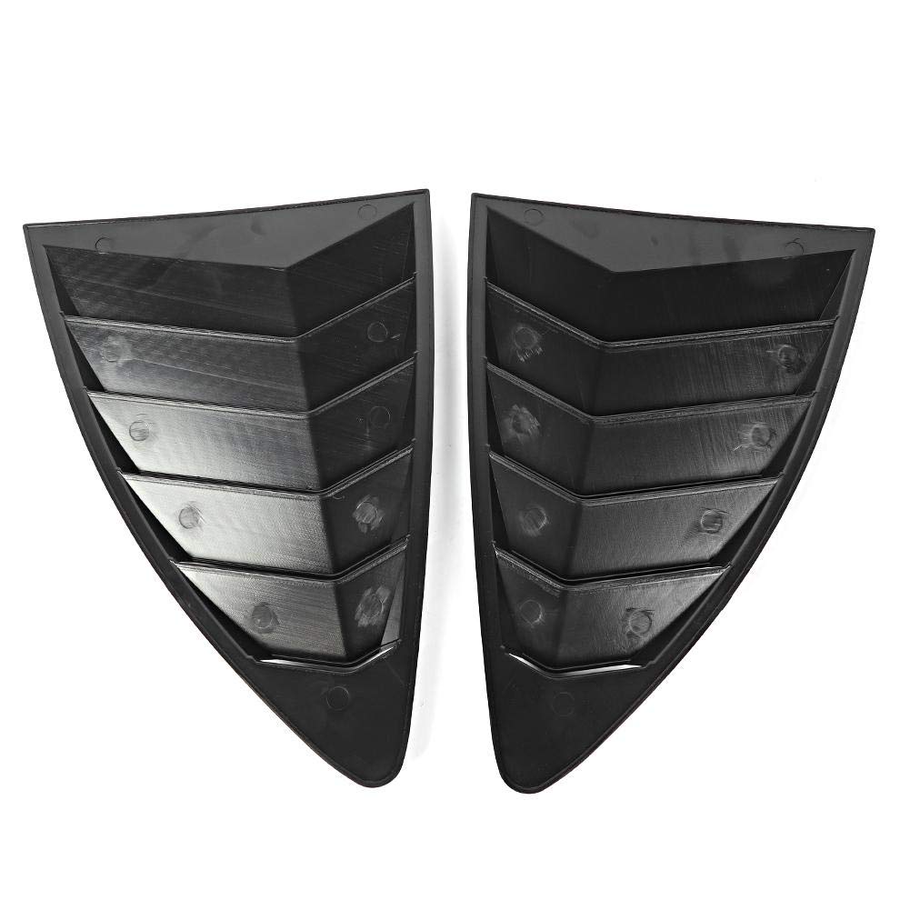 KIMISS Persiennes de fenêtre latérale, 2pcs Persiennes de Lunette arrière en ABS Panneau de Spoiler pour 86 GT86 2013-2019 (Noir Mat)