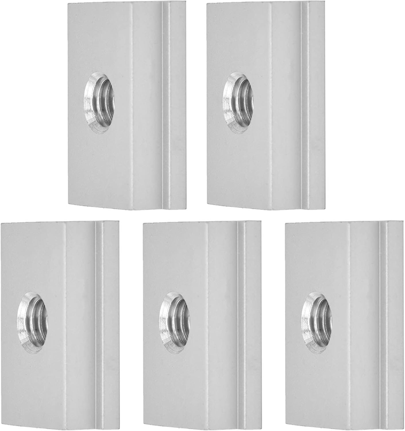 5 Pcs Aluminum Alloy Woodworking Slider Flat Components for Precise Size and Durability in Projects (M6)