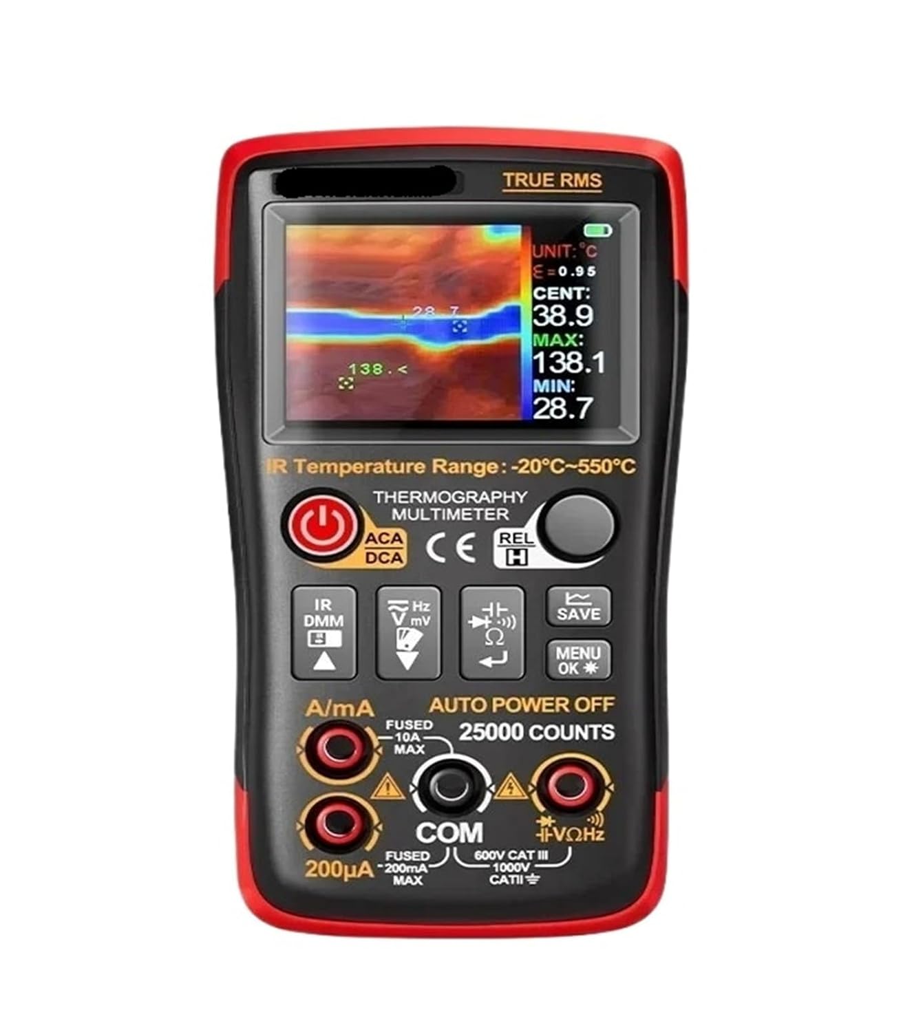 Multimeter AR01, DC Voltage 1000V, 25000Ω, Counting resistors and capacitors(AR01)
