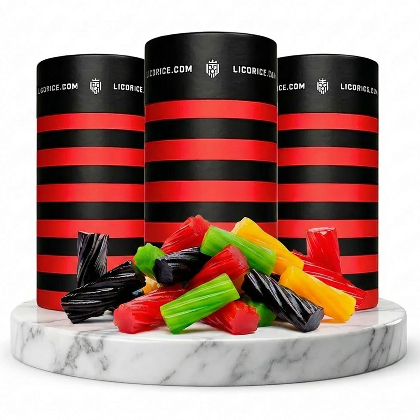 Licorice.com | Candy Gift Box | Soft & Chewy Australian Red, Black & Fruity Licorice | Yummy Strawberry, Green Apple & Raspberry | Great Gift Idea for
