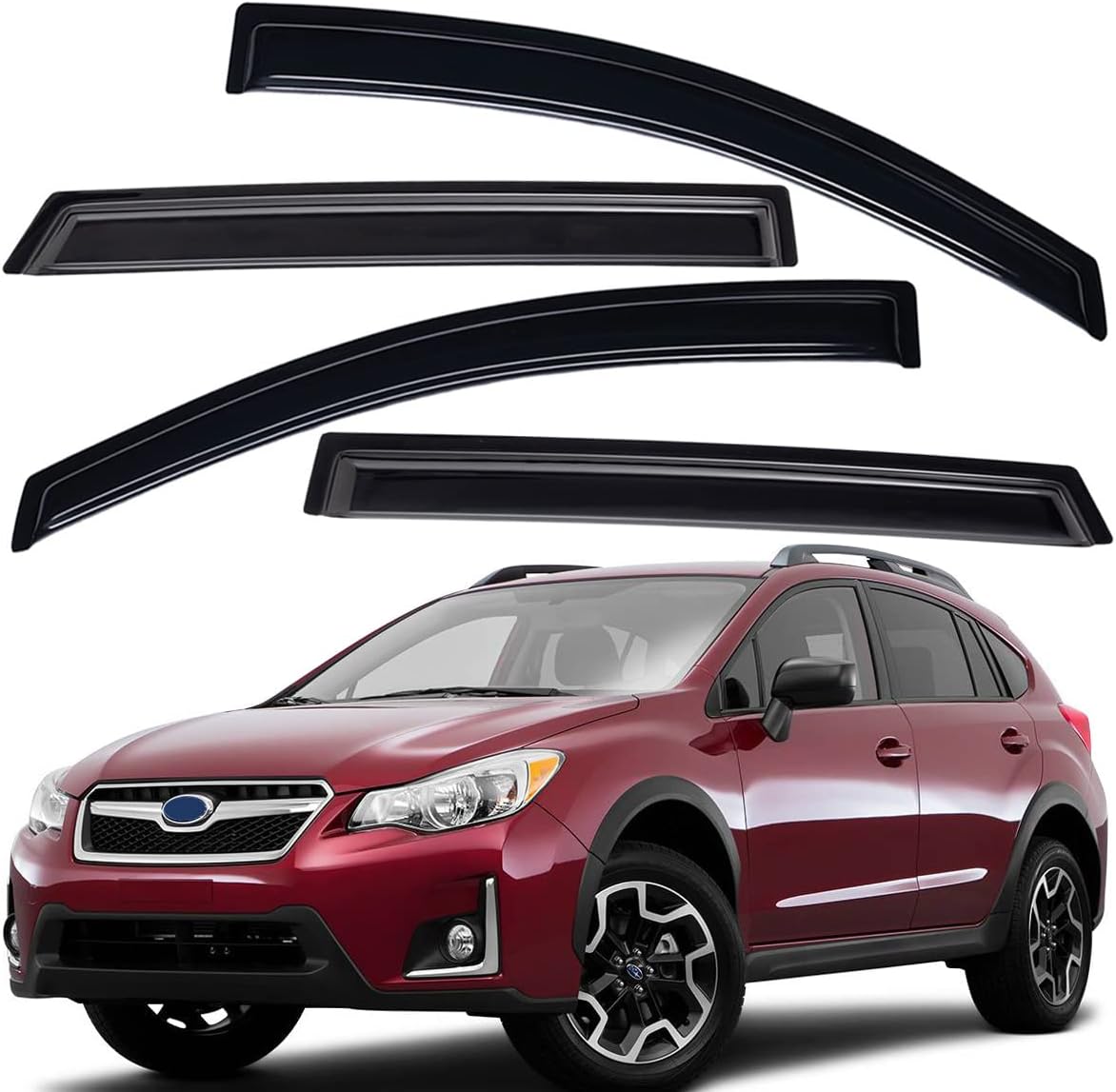 Lightronic OutsideMount Side Window Deflectors & Visors Rain Guards