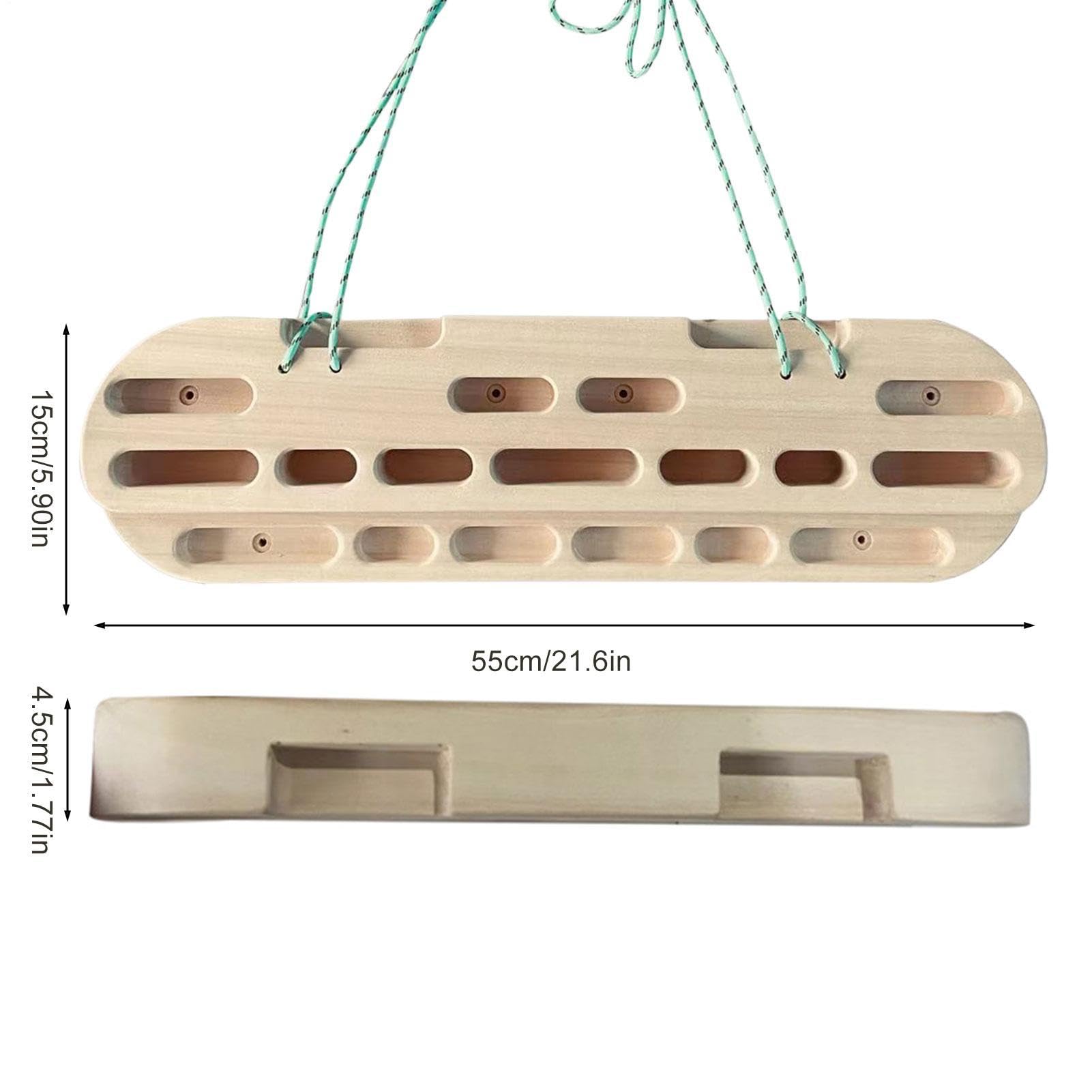 Tablero de dedos de madera - Entrenador de agarre de escalada portátil
