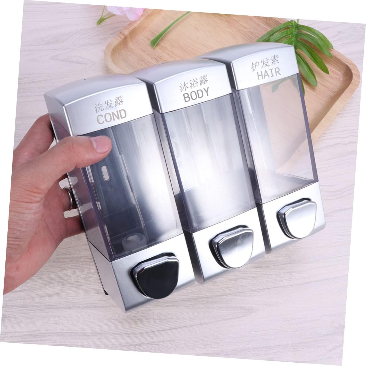 Shower Soap Dispenser with 3 Outlets Lotion Pump for Bathroom Wall-Mounted Shampoo Dispenser