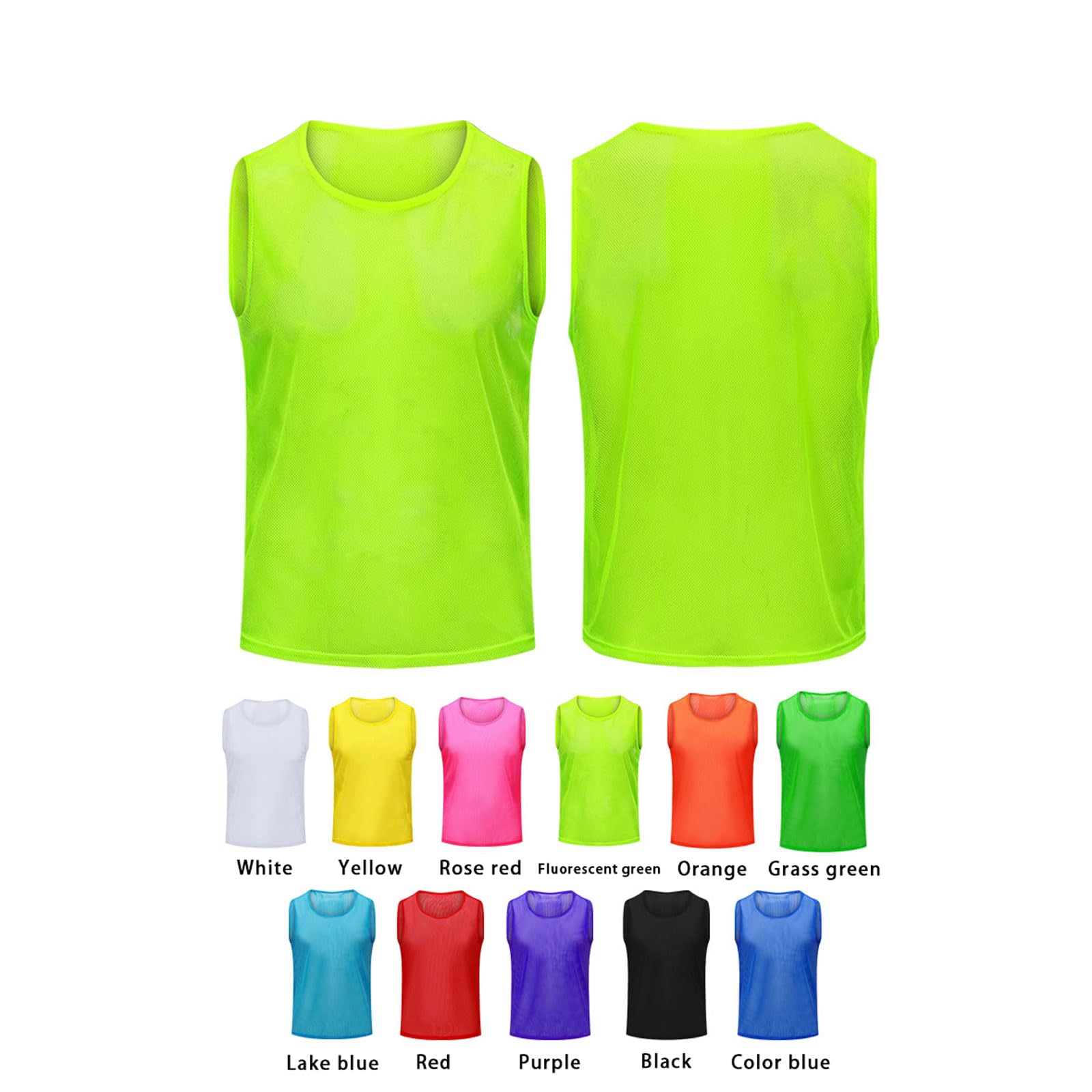 Ensemble de 6 pièces,Gilets D’Entraînement Sport,gilet de football,multicolore,Respirant,Gilets Double Face,Gilet d'entraînement numéroté,pour adultes et jeunes,pour la Pratique Basket,Football