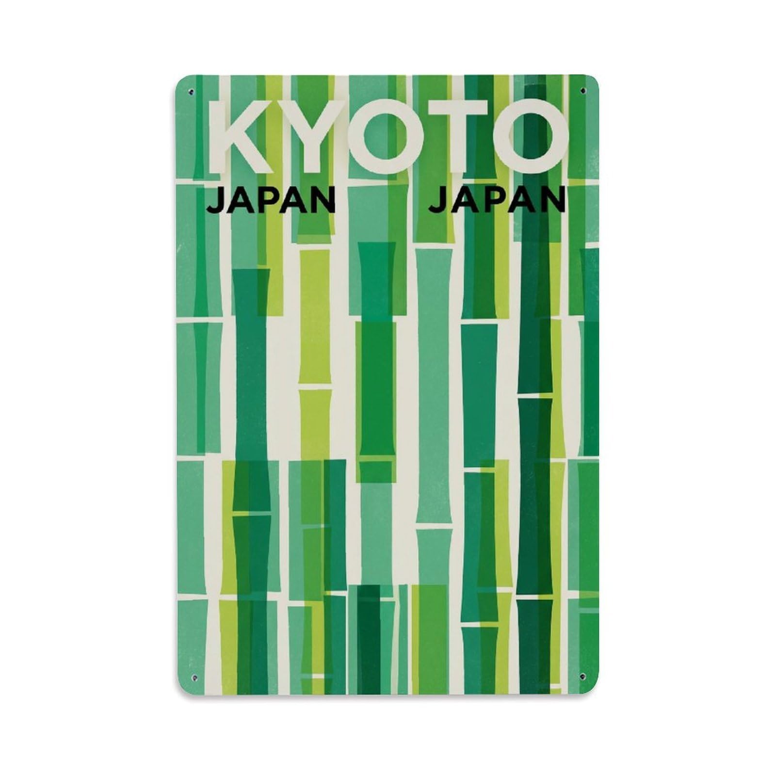 Gead 8X12inch Style Vintage Travel Kyoto Japan Bamboo Metal Tin Sign