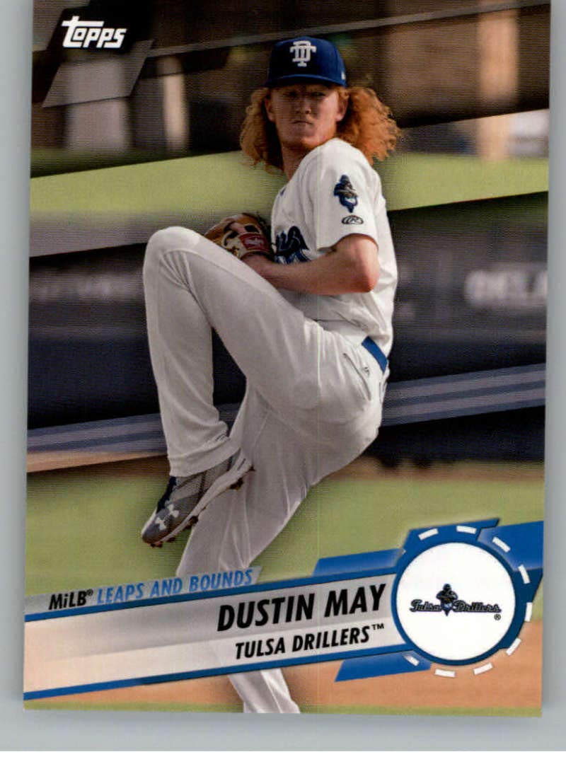 Amazon.com: 2019 Topps Pro Debut MiLB Leaps and Bounds #LB-DM Dustin May  Tulsa Drillers Official MiLB Baseball Card : Collectibles & Fine Art