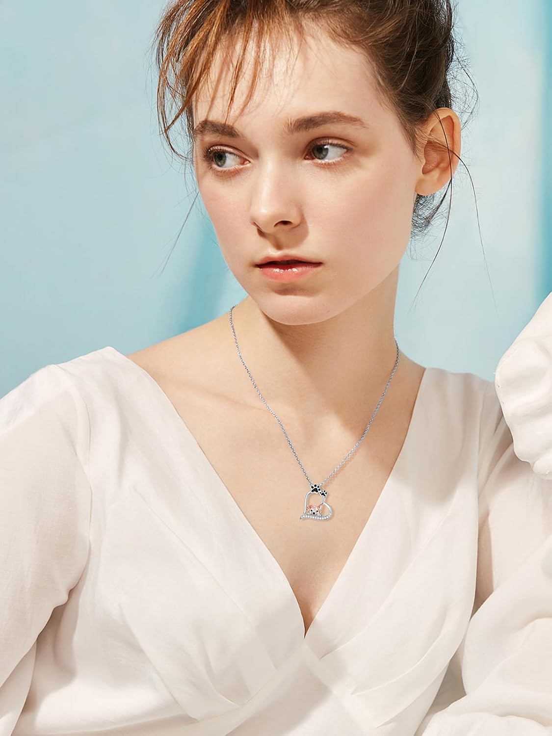 Highland Cow/Dog/Fox/Panda/Cardinal/Hummingbird/Owl/Horse Necklace for Women 925 Sterling Silver Heart Animal Pendnat Animal Jewelry Gifts for Women - Image 5