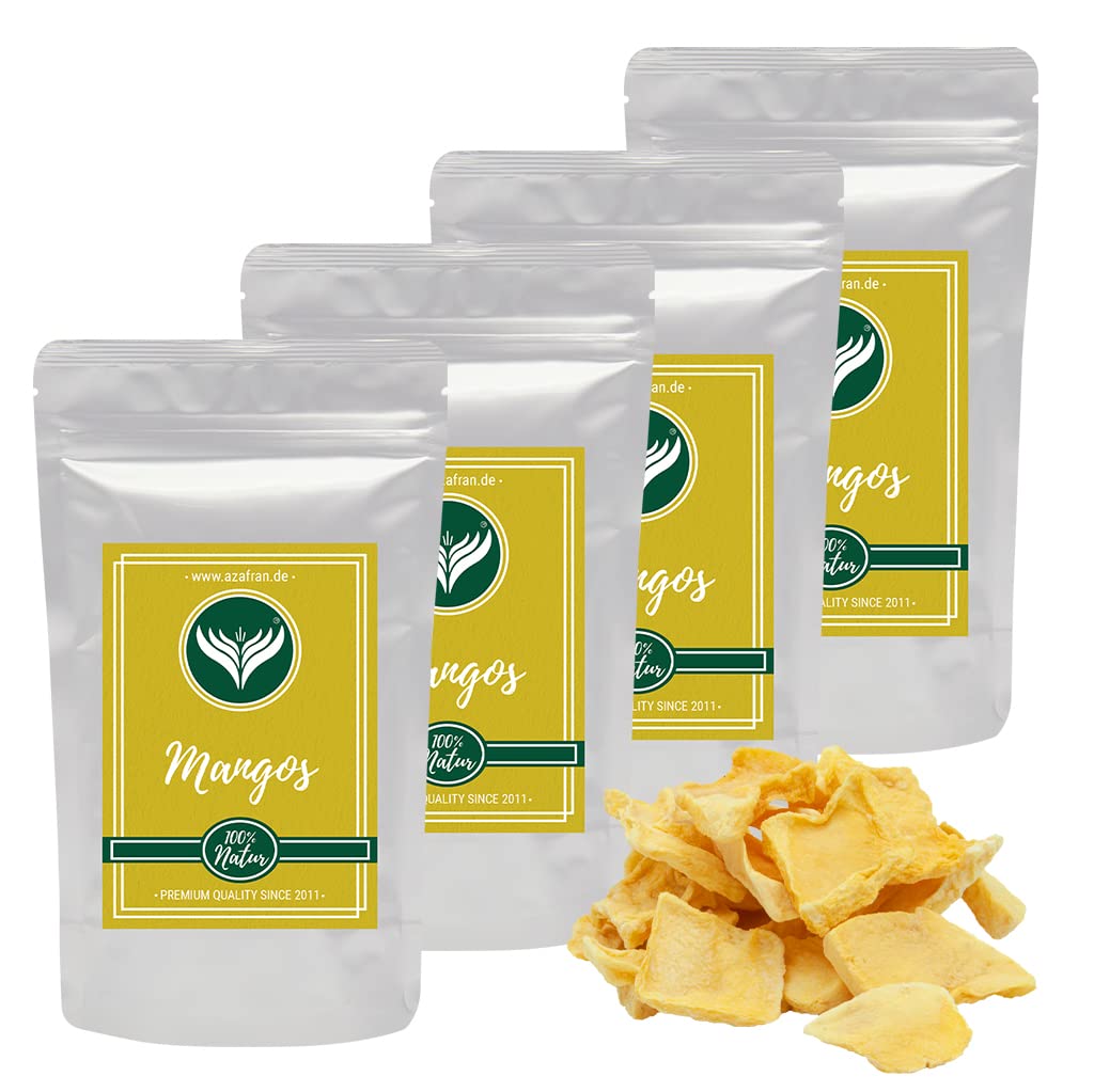 Azafran Mangoscheiben gefriergetrocknet, natürliche Mangos getrocknet in Scheiben | Trockenfrüchte 1kg