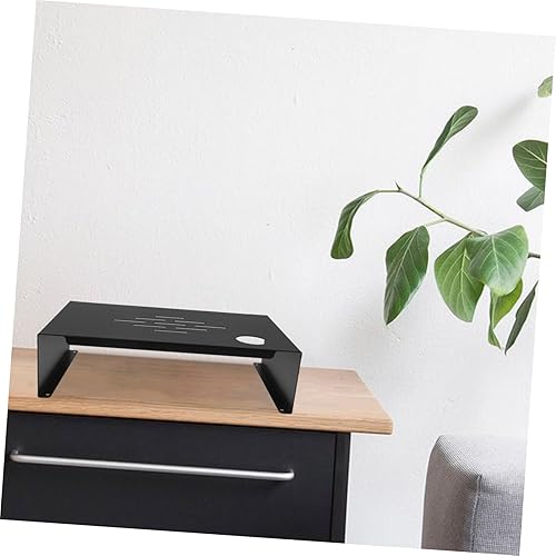 Miniatura 9 de Steel Monitor Riser with Ventilated for Laptop and PC Desk Organizer with Space-saving Storage Modern Black Monitor Stand for Home and Office Use No