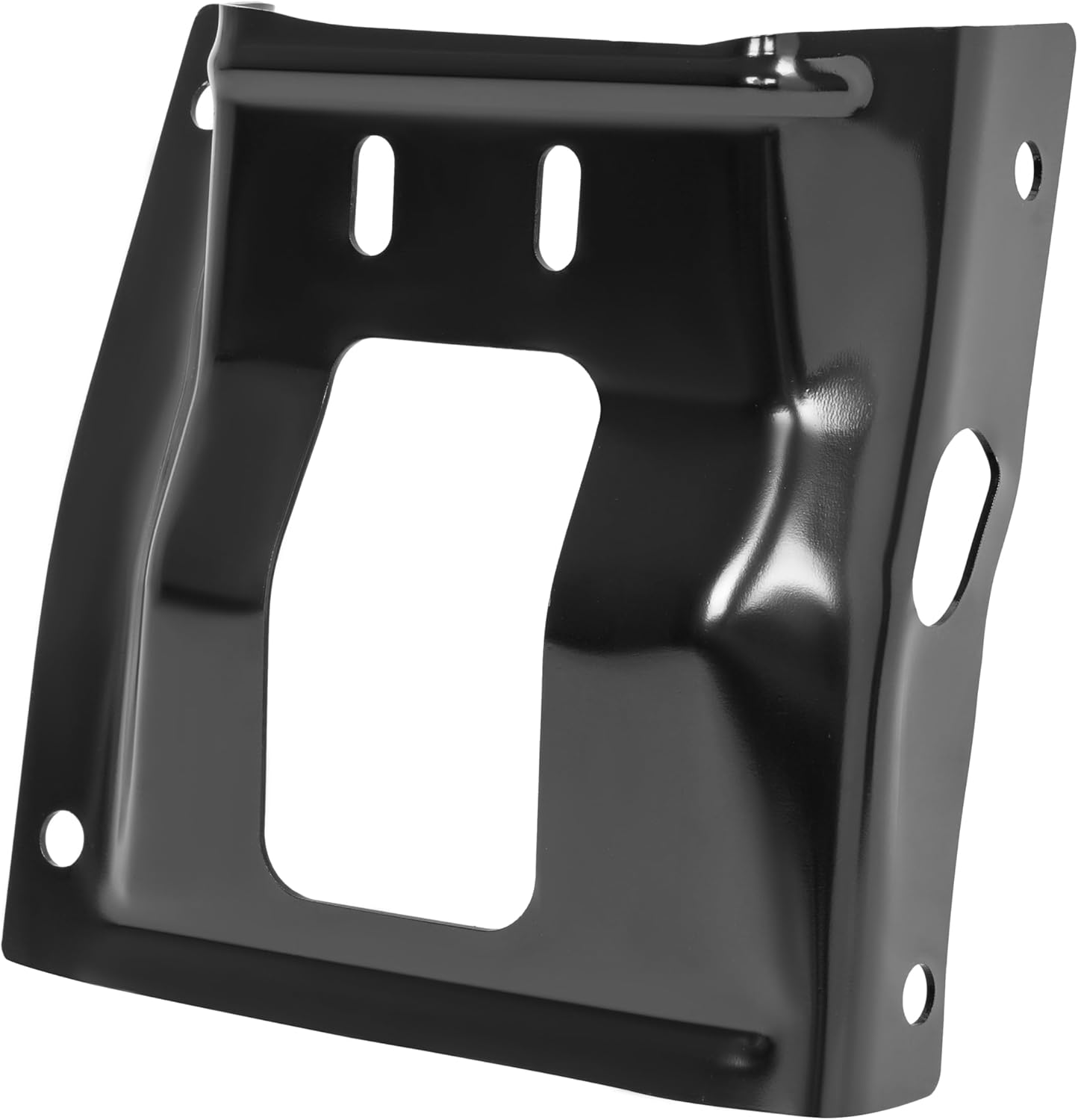 HECASA Front Left Bumper Bracket Compatible with 2008-2010 Ford F250 F350 F450 F550 Super Duty Mounting Plate Black Steel Replacement for 8C3Z17B985A FO1066173