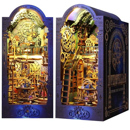 QmXCyzl DIY 3D木製DIYドールハウス ミニチュアット キット 初心者 家具 部屋 飾り 立体 建築モデル ダストカバーなし防塵カバー付き (星间 星间蒲英)