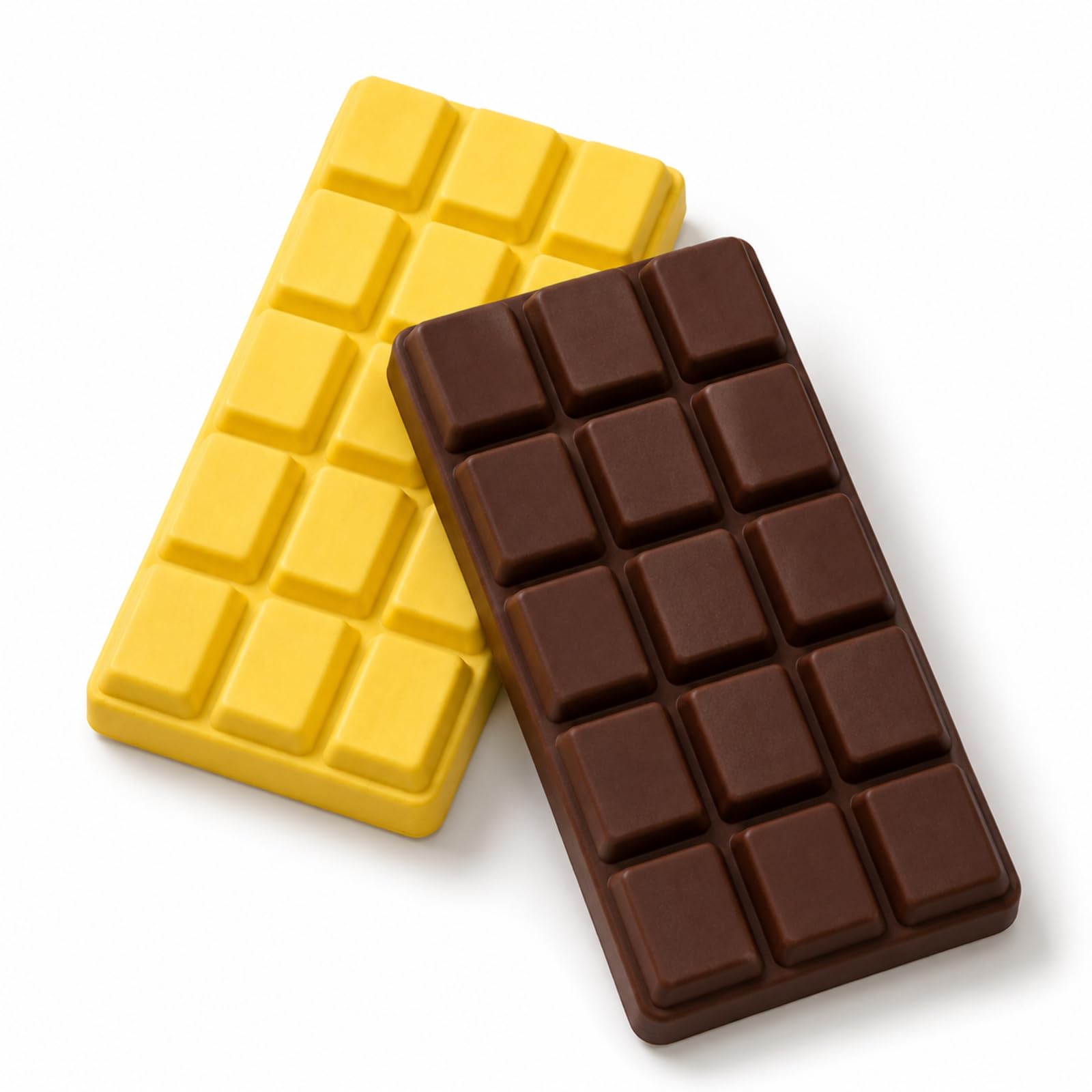 2-Piece Chocolate Squishy Set, Ultra-Soft Slow Rising Squishies Fidget tool for people, Black and Yellow Squeeze tool for Office Desk