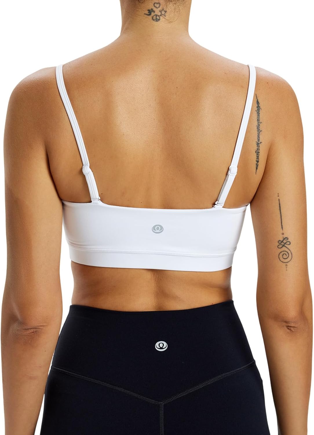 Womens Adjustable Strap Padded Sports Bra Light Support Scoop Neck Yoga Soft Bralette Comfort Loungewear Crop Top