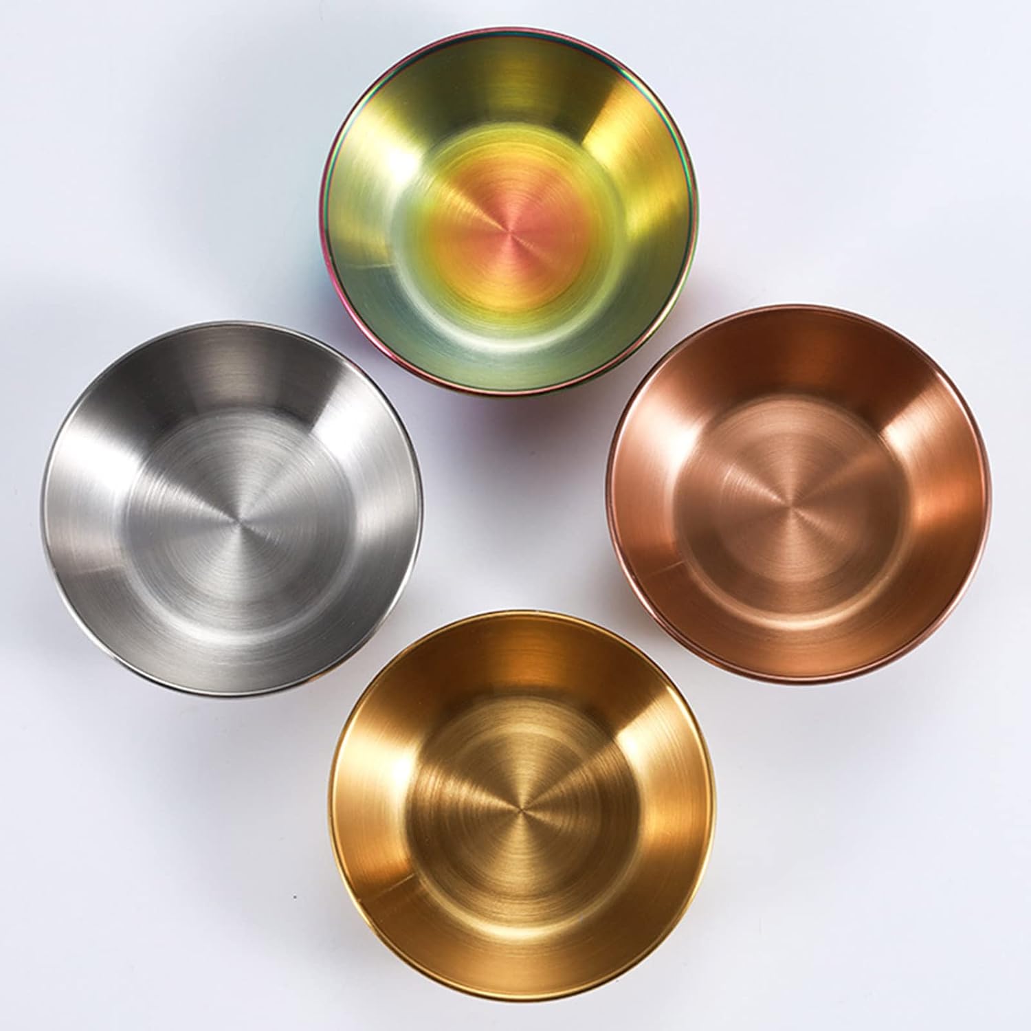 Stainless Steel Sauce Dishes Round Easy to Use and Clean Gift for Sauce Lover