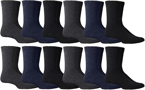 Yacht & Smith Calcetines térmicos de algodón, para hombre, calcetines gruesos cálidos, a granel