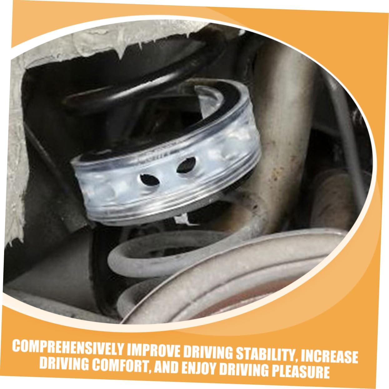 4pcs Car Shock Buffer Cushion Durable Spring Bumper for Vibration Reduction and Experience Transparent Coil Spring Spacer for Trucks Suvs and Off-road Vehicles