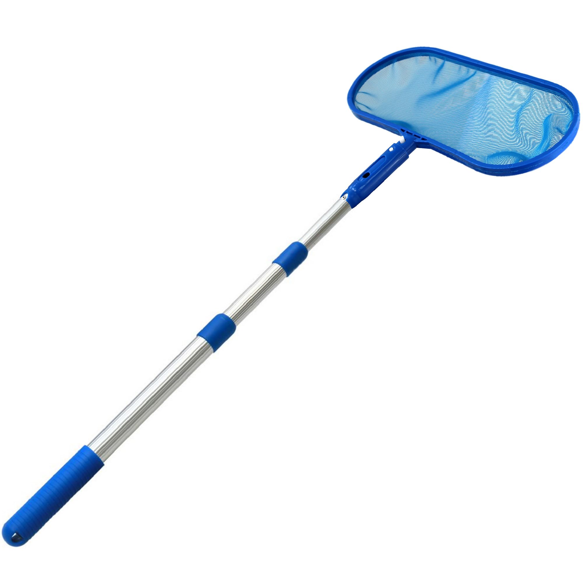 Crystals Pool Skimmer Net - Swimming Pool Net with Extendable Telescopic Pole - Fine Mesh Pond Skimmer for Fountain Tubs Spa Fish Tank