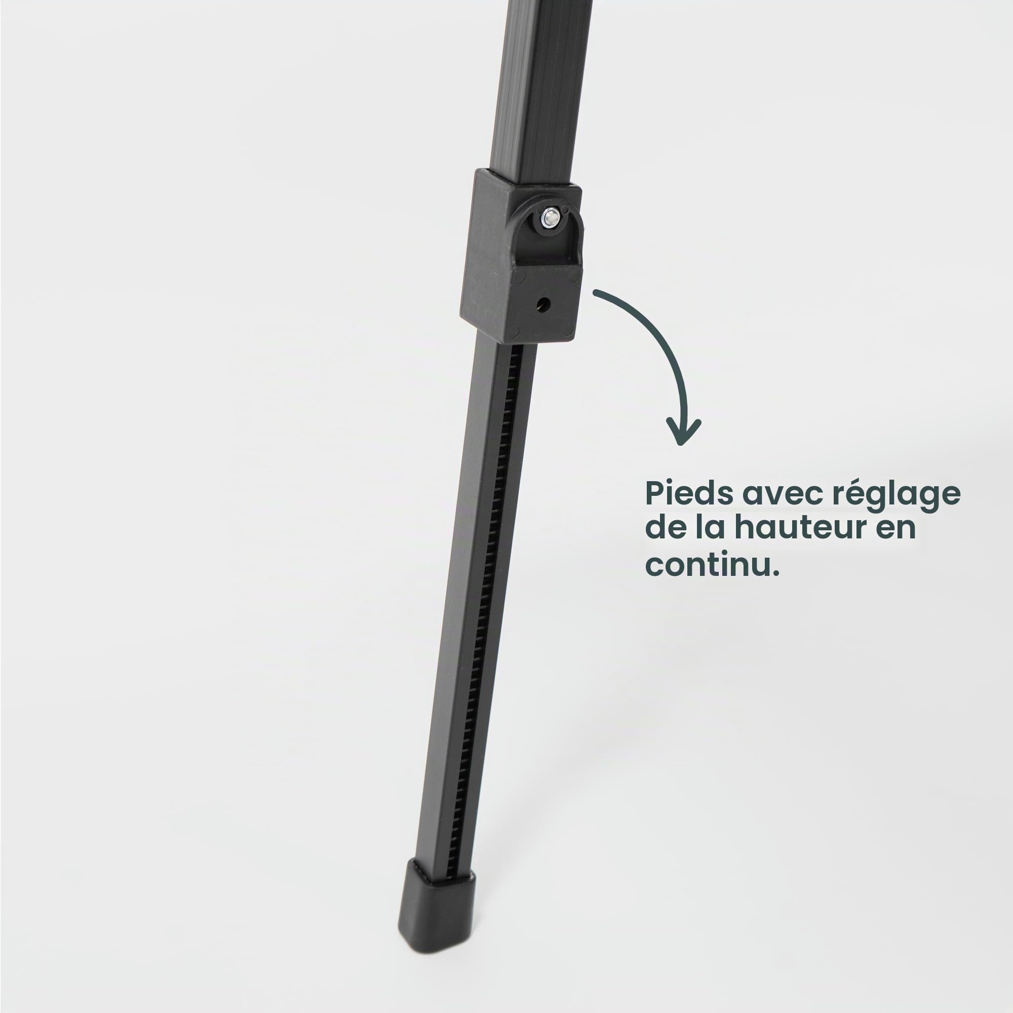 BOXIO - Table : table de camping pliante 88 x 40 cm, résistante aux intempéries, stable et pliable, table d'extérieur réglable en hauteur pour camping, jardin, balcon et camping-car accessoires petite