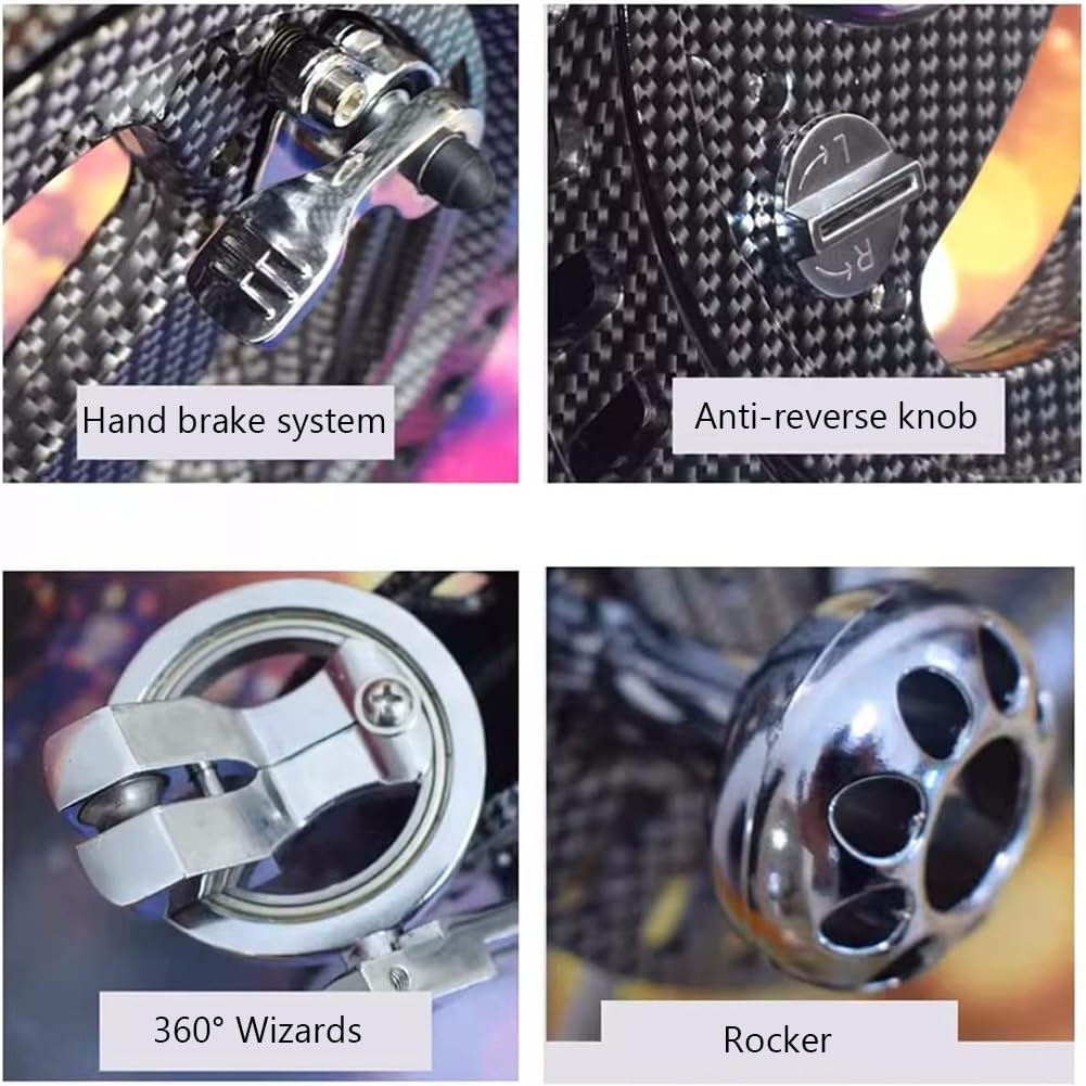 KK-GAL 27Cm Kite Reel Winder, Professional ABS Plastic Kite Reel Winder with Metal Bearing, Carbon Fiber Pattern Outdoor Kite Line Winder, Outdoor Kite Line Winder Winding Reel Grip