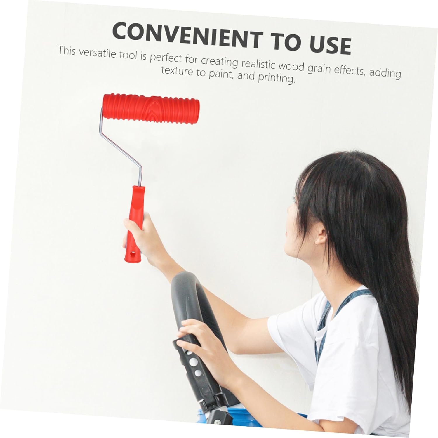 VILLCASE 5 Sets Wood Grain Roller Tool Set Multi Function Paint Tool for Textured Patterns for Home Decor and DIY Projects Durable Construction for Realistic Wood Grain Effects